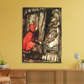 Little Red Riding Hood Canvas Afdruk (Insitu (Woonkamer))