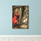 Little Red Riding Hood Canvas Afdruk (Insitu (Houten vloer))