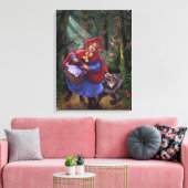 Little Red Riding Hood Canvas Afdruk (Insitu (Woonkamer))