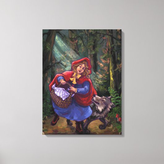 Little Red Riding Hood Canvas Afdruk (Voorkant)