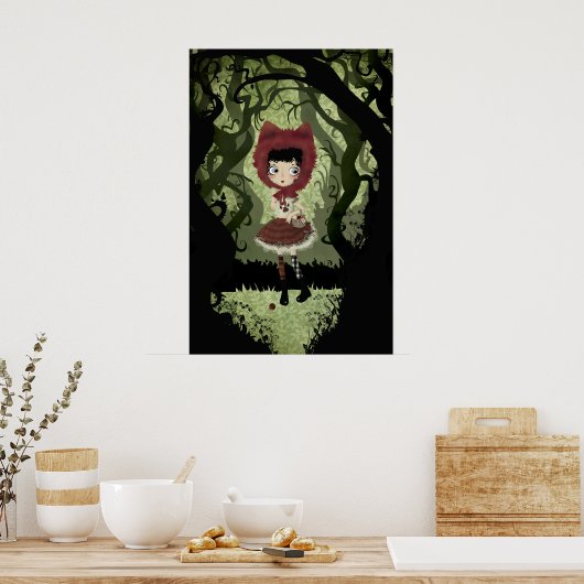 Little Red Riding Hood Card Poster (Keuken)