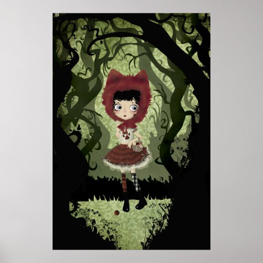 Little Red Riding Hood Card Poster (Voorkant)