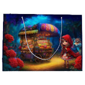 Little Red Riding Hood & De Wolf Decoupage Groot Cadeauzakje (Achterkant)