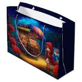 Little Red Riding Hood & De Wolf Decoupage Groot Cadeauzakje (Achterkant Gekanteld)