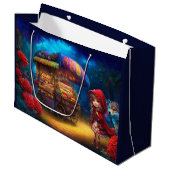 Little Red Riding Hood & De Wolf Decoupage Groot Cadeauzakje (Voorkant Gekanteld)