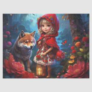 Little Red Riding Hood & De Wolf Decoupage Tissuepapier