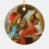 Little Red Riding Hood door Carl Offterdinger Keramisch Ornament (Achterkant)