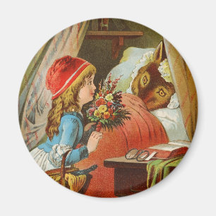 Little Red Riding Hood door Carl Offterdinger Magneet
