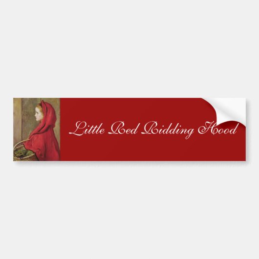 Little Red Riding Hood door John Everett Millais Bumpersticker (Voorkant)