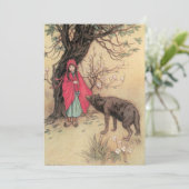 Little Red Riding Hood door Warwick Goble Invitati (Staand voorkant)