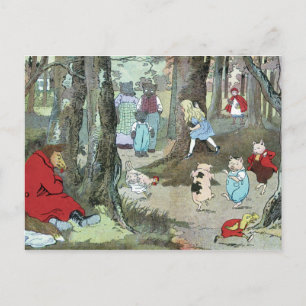 Little Red Riding Hood: Eindpagina's Briefkaart