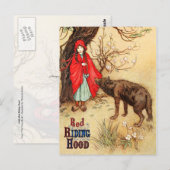 Little Red Riding Hood en de Big Bad Wolf Briefkaart (Voorkant / Achterkant)