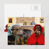 Little Red Riding Hood en de Big Bad Wolf Briefkaart (Voorkant / Achterkant)