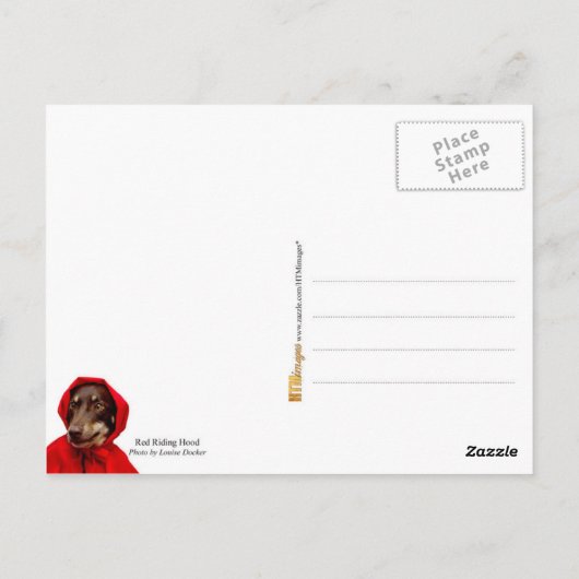 Little Red Riding Hood en de Big Bad Wolf Briefkaart (Achterkant)