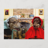 Little Red Riding Hood en de Big Bad Wolf Briefkaart (Voorkant)