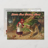 Little Red Riding Hood en de Big Bad Wolf Briefkaart (Voorkant / Achterkant)