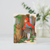 Little Red Riding Hood en de Wolf Briefkaart (Staand voorkant)