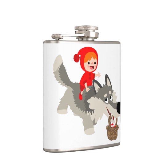 Little Red Riding Hood en de Wolf Hip Flask Heupfles (Rechts)