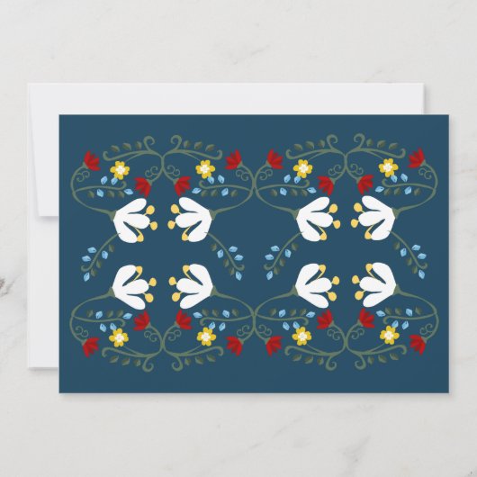 Little Red Riding Hood en de Wolf Invitation Kaart (Achterkant)