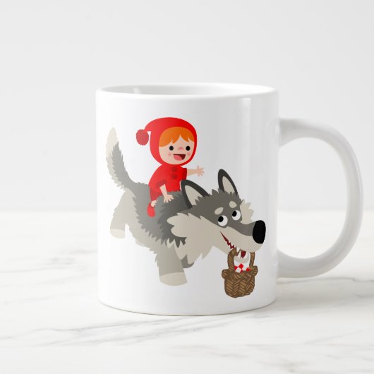 Little Red Riding Hood en de Wolf Jumbo Mok (Rechts)