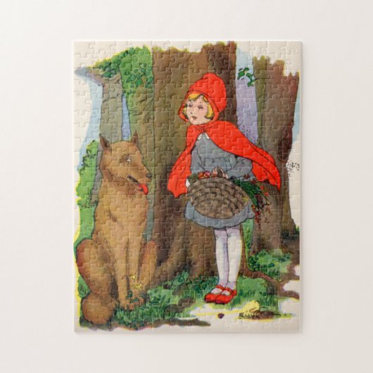 Little Red Riding Hood en de Wolf Legpuzzel (Verticaal)