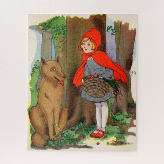 Little Red Riding Hood en de Wolf Legpuzzel (Verticaal)