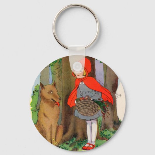 Little Red Riding Hood en de Wolf Sleutelhanger (Voorkant)