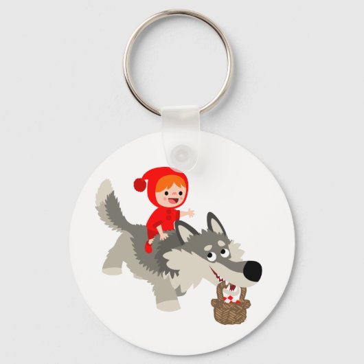 Little Red Riding Hood en de Wolf Sleutelhanger (Voorkant)