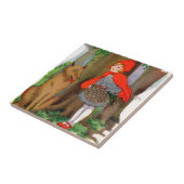 Little Red Riding Hood en de Wolf Tegeltje (Zijkant)