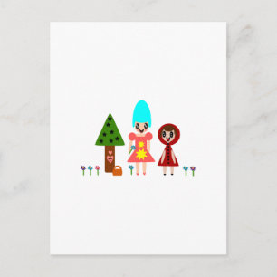 Little Red Riding Hood en oma onder de vloer Briefkaart