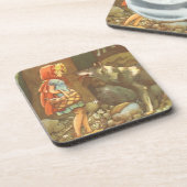 Little Red Riding Hood, Fairy Tale Drankjes Onderzetter (Linkerzijde)