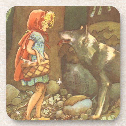 Little Red Riding Hood, Fairy Tale Drankjes Onderzetter (Voorkant)