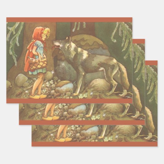 Little Red Riding Hood,  Fairy Tale Inpakpapier Vel (Set)