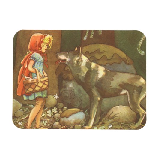 Little Red Riding Hood,  Fairy Tale Magneet (Horizontaal)