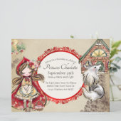 Little Red Riding Hood Fairy Tale Storybook Kaart (Staand voorkant)