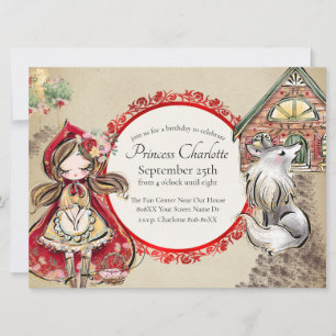 Little Red Riding Hood Fairy Tale Storybook Kaart