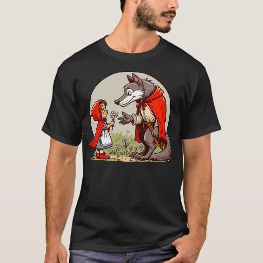 Little Red Riding Hood Fairy Tale Wolf Fairy Tale  T-shirt (Voorkant)