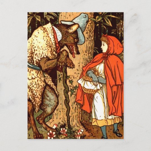 Little Red Riding Hood Fantasy Fairy Tale Briefkaart (Voorkant)