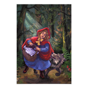 Little Red Riding Hood Foto Afdruk