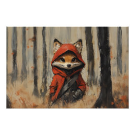 Little Red Riding Hood Fox Perfect Poster