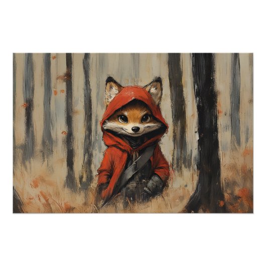 Little Red Riding Hood Fox Perfect Poster (Voorkant)