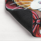 Little Red Riding Hood | Ginger Tabby Cat Mousepad Muismat (Hoek)
