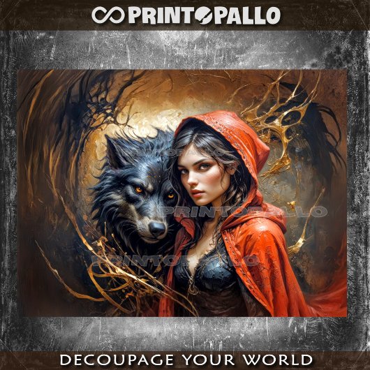 Little Red Riding Hood houdt echt van de wolf! Tissuepapier