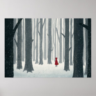 Little Red Riding Hood Illustratief Poster