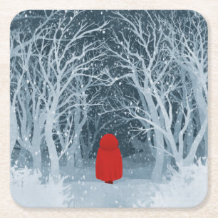 Little Red Riding Hood Kartonnen Onderzetters