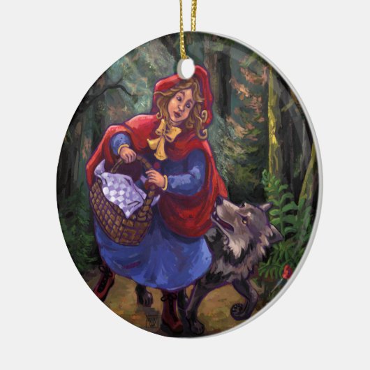 Little Red Riding Hood Keramisch Ornament (Links)