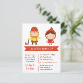 Little Red Riding Hood kinderen Birthday Party Kaart (Staand voorkant)