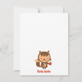 Little Red Riding Hood kinderen Birthday Party Kaart (Achterkant)