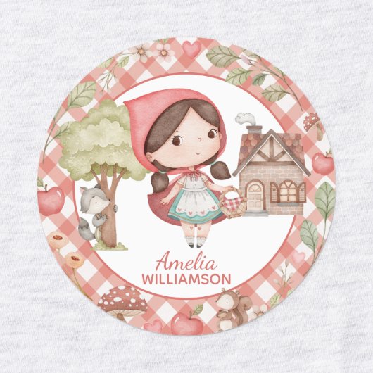 Little Red Riding Hood kleuterschool Labels (Design 1)