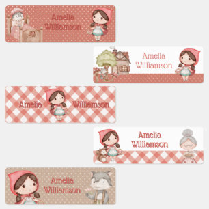 Little Red Riding Hood kleuterschool Labels